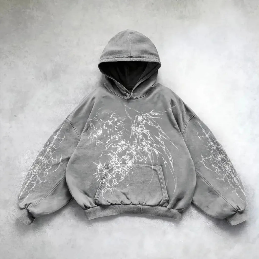 Hip Hop Y2K Printed Hoodie