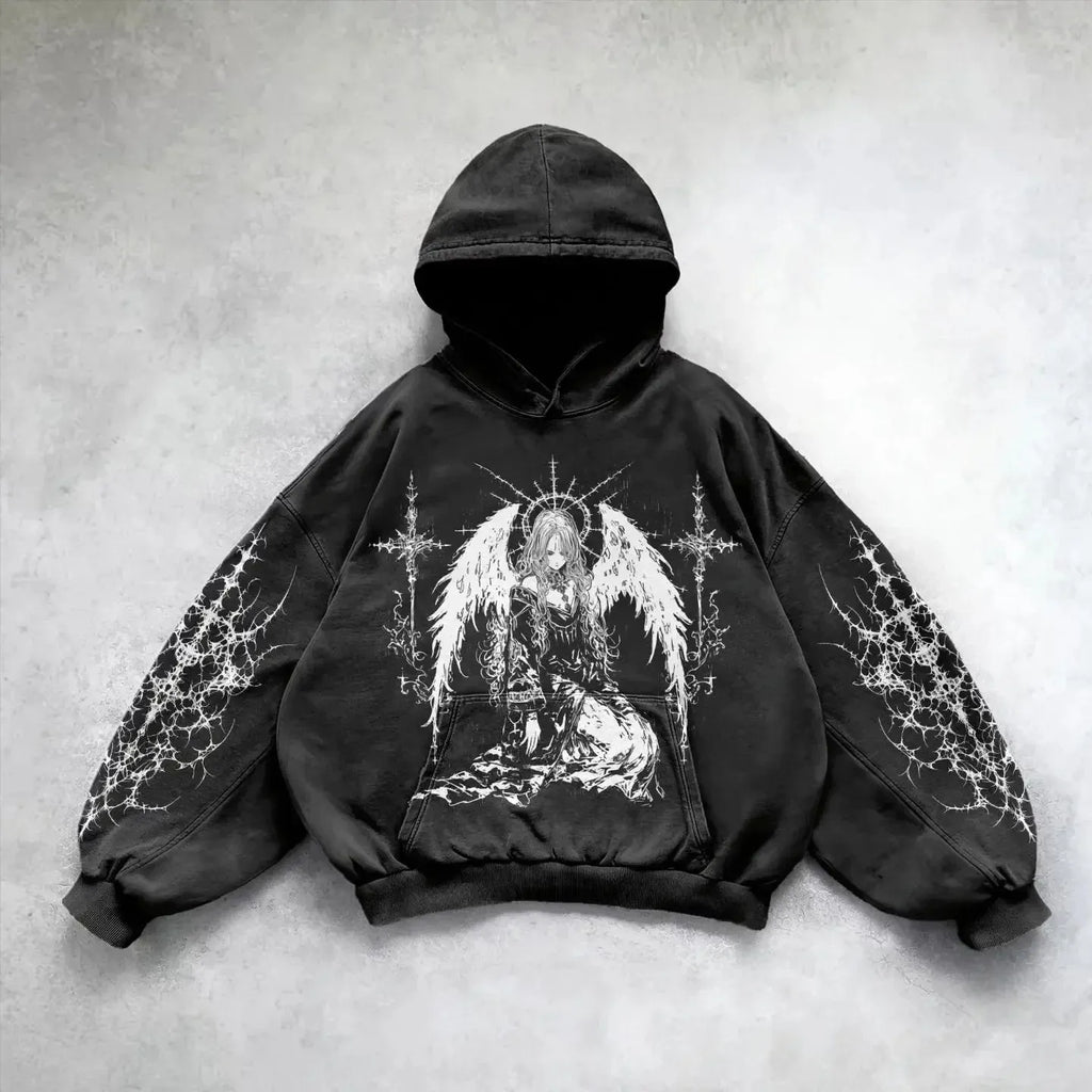 Hip Hop Y2K Printed Hoodie