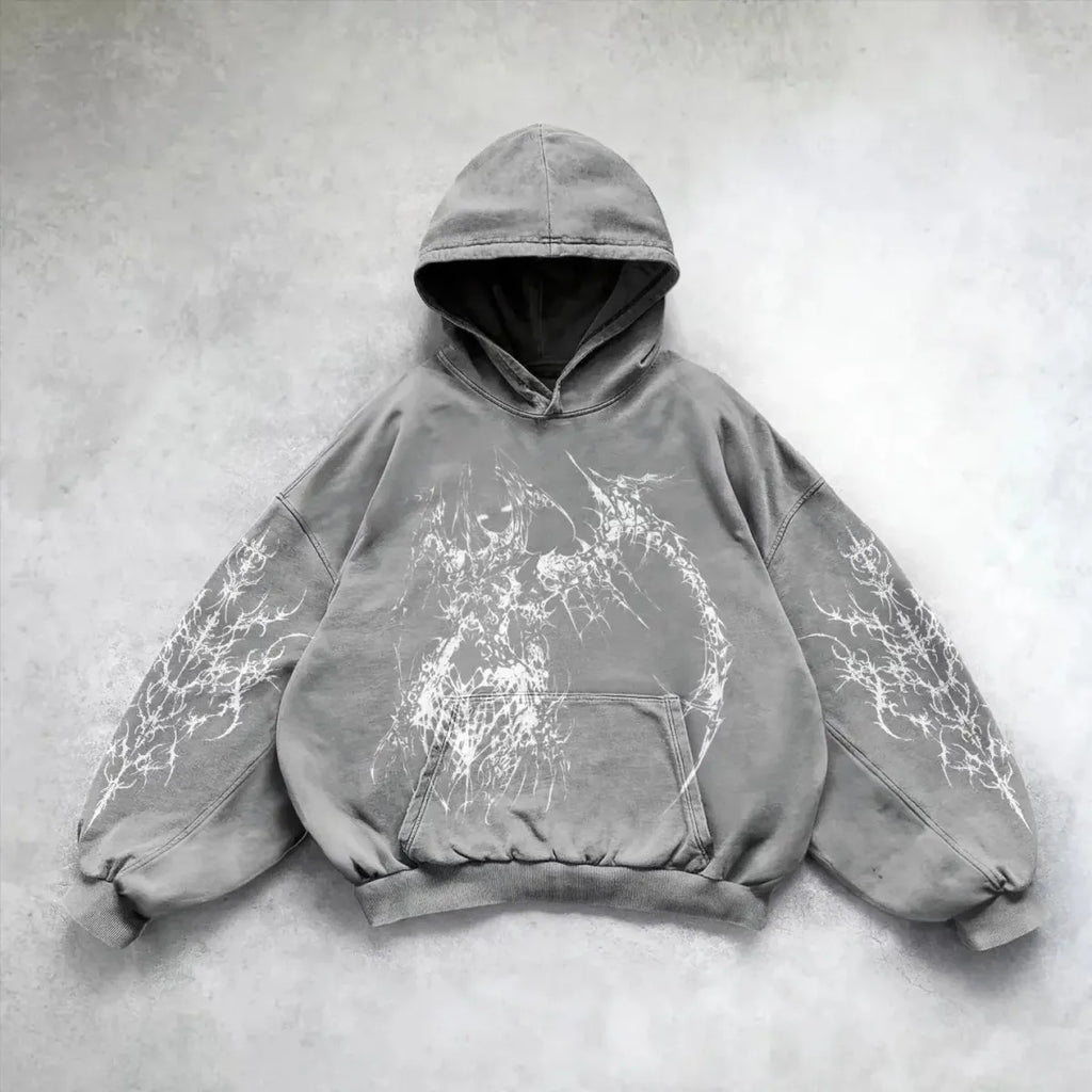 Hip Hop Y2K Printed Hoodie