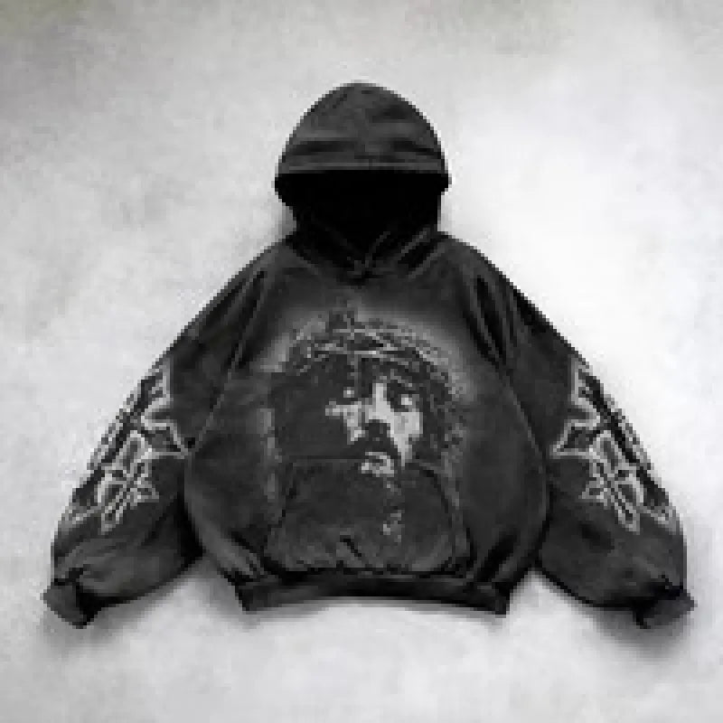 Hip Hop Y2K Printed Hoodie