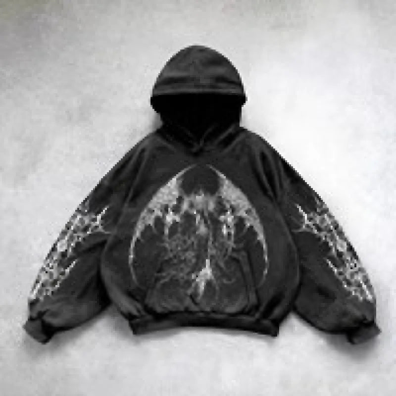 Hip Hop Y2K Printed Hoodie