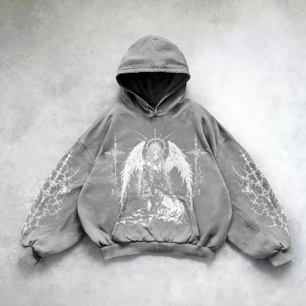 Hip Hop Y2K Printed Hoodie