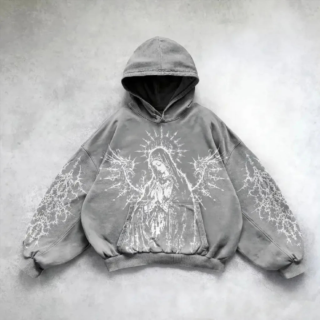 Hip Hop Y2K Printed Hoodie