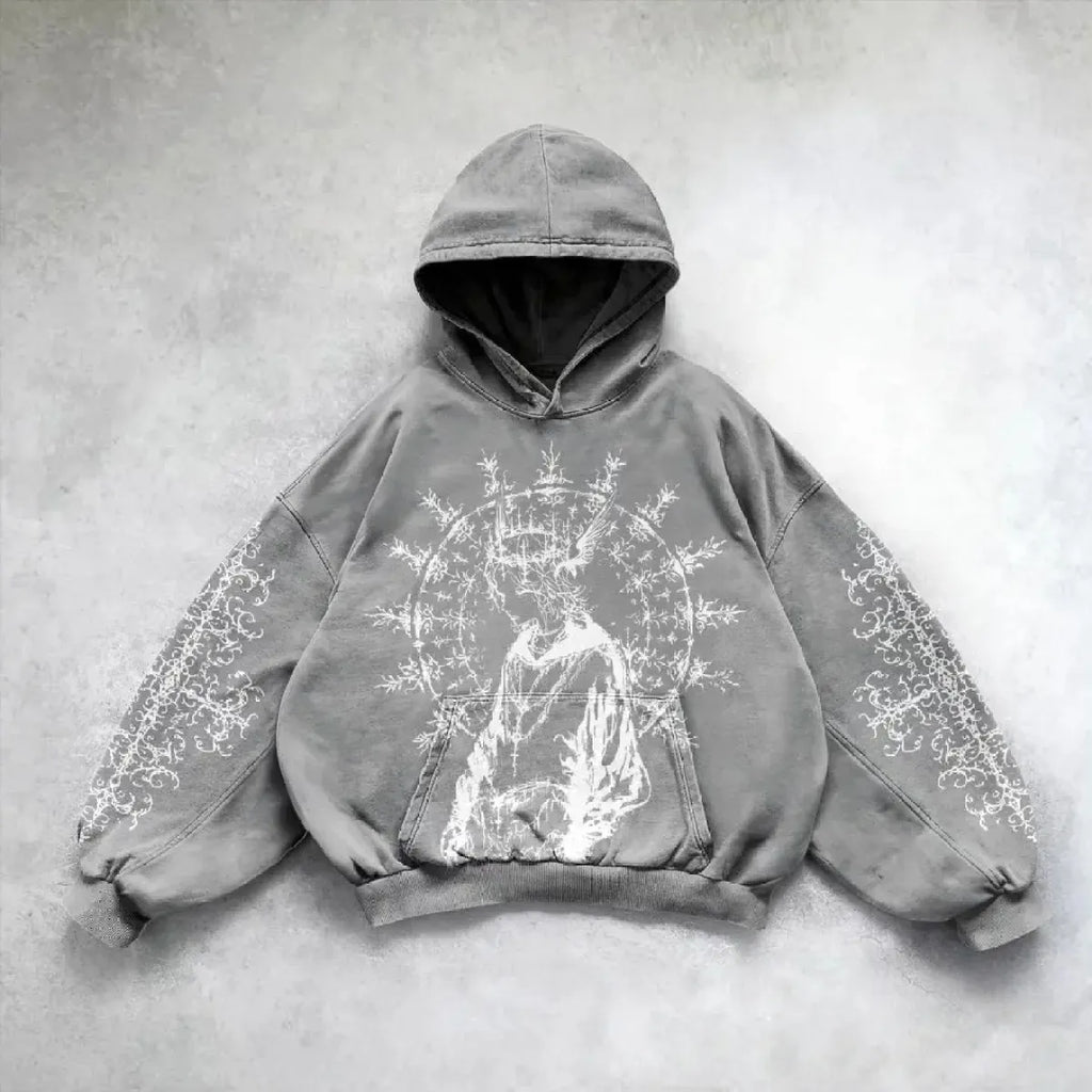 Hip Hop Y2K Printed Hoodie