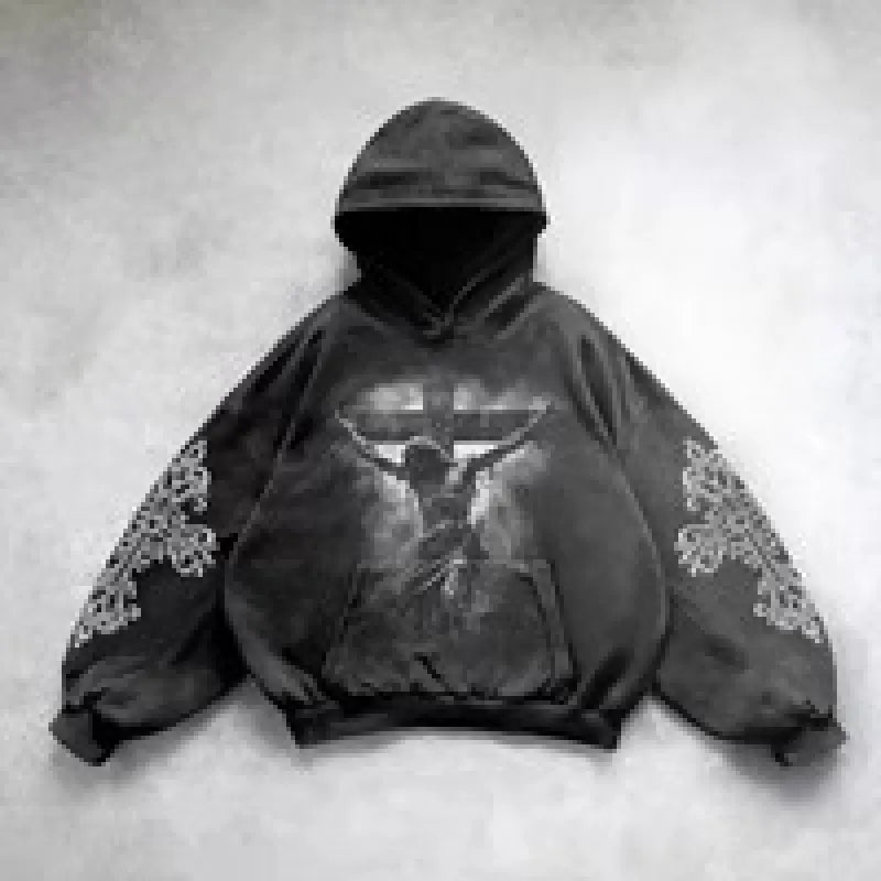 Hip Hop Y2K Printed Hoodie